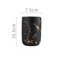 Marble Soap Dispenser Pump Bottle Ceramic Bathroom Accessory Set  Home Couple Mouthwash Cup Soap Dish Washing Tools Luxury