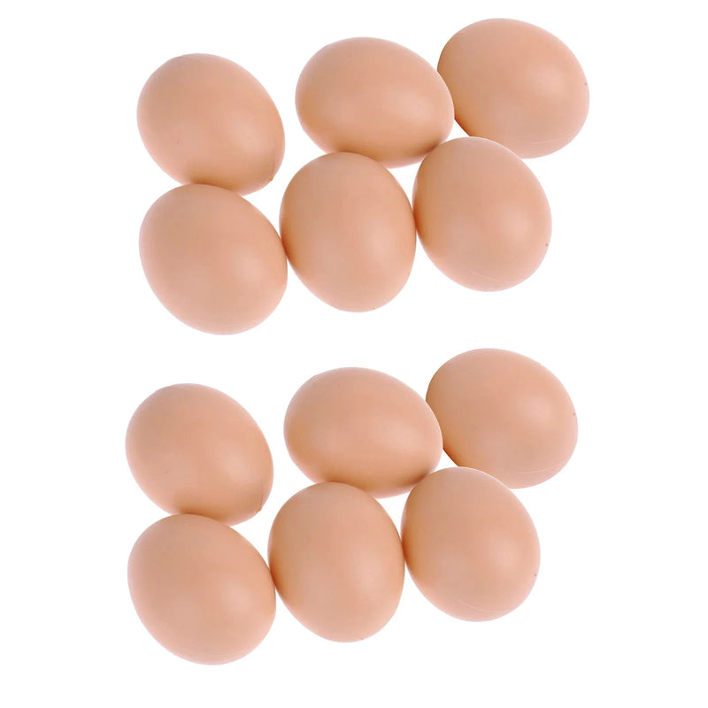 6/12/18/30pcs Hatching Egg Easter Hen Poultry Hatch Breeding Simulation Fake Plastic Artificial Eggs to Help Chickens Lay Eggs