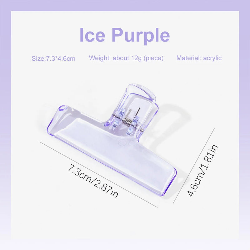 Transparent Candy Color Large Clip Ins Student File Account Hand Account Bill Binder Clip Paperclips Ofeice & School Supplies