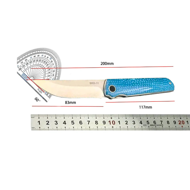 Trskt SKD-11 Flipper Folding Knife,Ball Bearing Pocket Knife,Survival Hunting Knifes Camping Knife Edc Tool 61Hrc Dropshipping