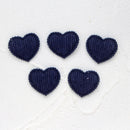 50pcs 21x25/32x37mm Padded Corduroy Fabic Heart Appliques for DIY Hat Clothes Leggings Sewing Supplies Headwear Decor Patches