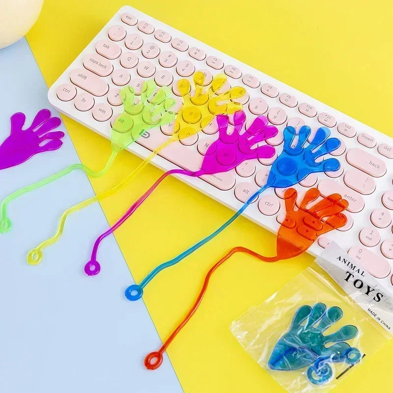 10PCS Mini Sticky Hands Toys Perfect for Children Party Favors Boys and girls Pinata fillers Gift Bag Carnival Prizes