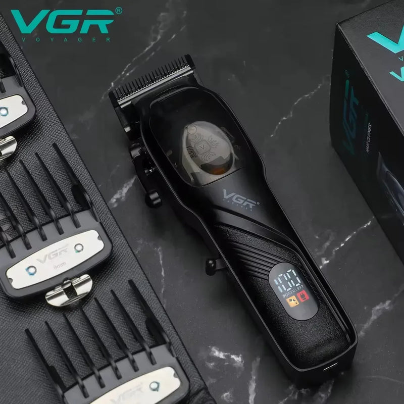 VGR Hair Clipper Professional Hair Cutting Machine 9000 RPM Barber Rechargeable Hair Trimmer Adjustable Clipper for Men V-269