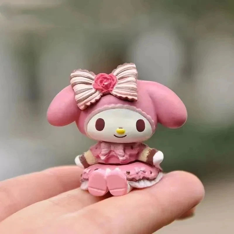 5Pcs 3-4cm Kawaii Kuromi Melody Model Anime Figure Doll Accessories Toys Gift Action Figures Hobbies Gifts