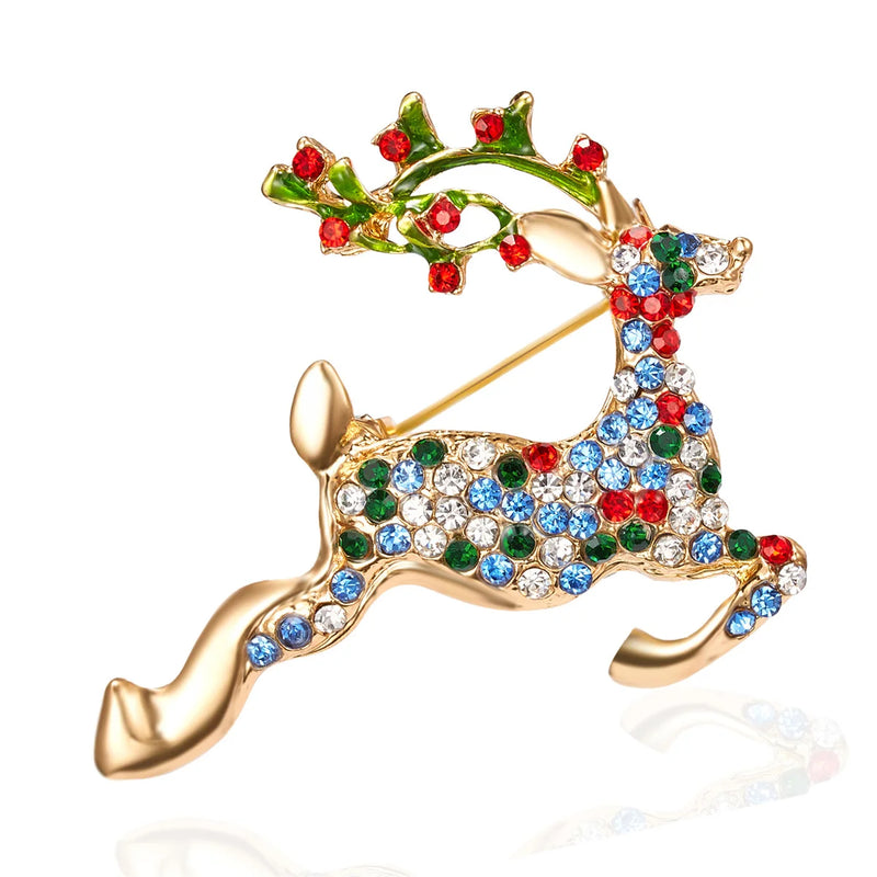 2024 New Exquisite Xmas Enamel Pin Snowman Santa Claus Tree Bells Brooch For Women Christmas Gifts Accessories Fashion Jewelry