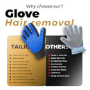 Pet Grooming Gloves Efficient Dog and Cat Grooming Gloves 2-in-1 Deshedding Glove and Massage Mitt for Bathing, Washing and She