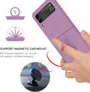 Luxury Ring Stand Magnetic Phone Case For Samsung Galaxy Z Flip 5 4 Flip 3 Bracket Skin Feel Silicone Cover For Samsung Z Flip 5