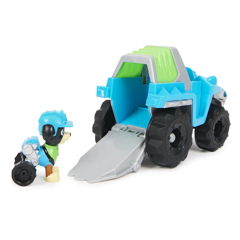 Original Paw Patrol Rex’s Dinosaur Rescue Vehicle with Collectible Action Figure Anime Doll Kids Toy Birthday Christmas Gift