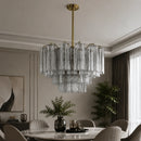 Amber Murano Glass Ceiling Chandelier Round for Dining Living Room Bedroom Modern Murano Glass Pendant Chandelier Light
