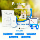 GPS Pet Tracker 4G for Dogs & Cats Built-in SIM with Real-Time Tracking, WiFi Home Positioning, IP67 Waterproof, Plan Required