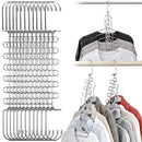 Metal Cascading Hangers Space Saving Stainless Steel Closet Wardrobe Organizer Multifunctional Magical Hook Clothes Storage Rack