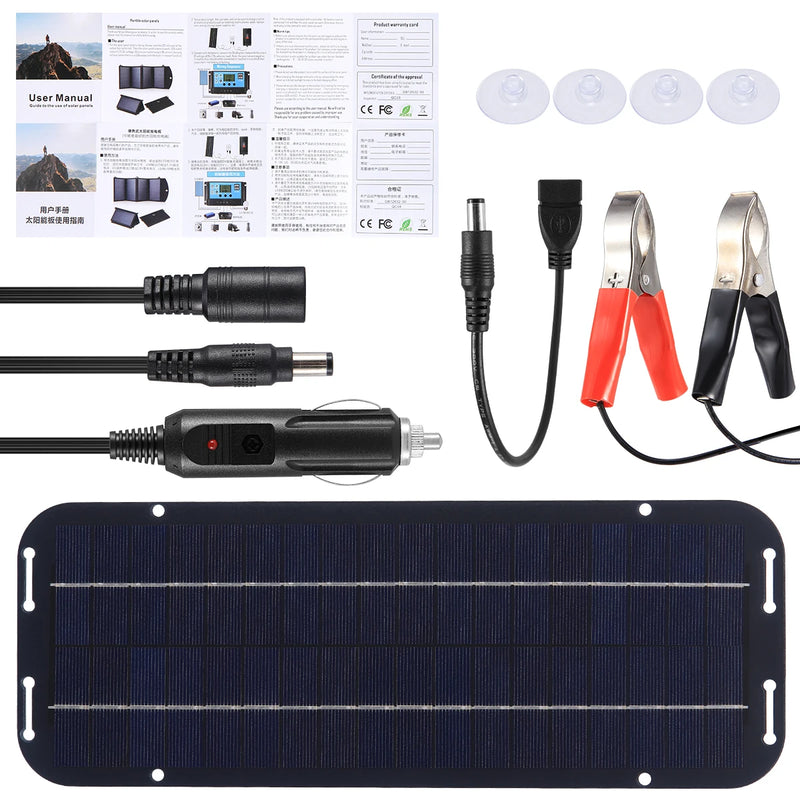 30W Solar Panel Kit Complete 12V Polycrystalline USB Power Portable Outdoor Rechargeable Solar Cell Solar Generator for Home
