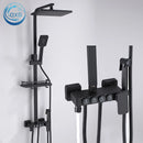 OXG Brass Bathroom Shower Mixer Faucet Shower Faucets Shower System Rainfall Shower Set Shower Spray For Bathroom Black/Chrome