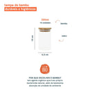 10 Set Glass Airtight Pots Bamboo Lid-250 Ml Oikos