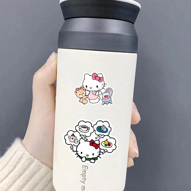 10/30/50pcs Cute Hello Kitty Cartoon Stickers for Kids Girls DIY Phone Case Laptop Diary PVC Sanrio Anime Kawaii Cat Sticker Toy