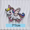 Rainbow Horse Unicorn Embroidery Patch Self-adhesive Applique Patches For Clothing Kids Decorative Mobile Phone Bags Stationery