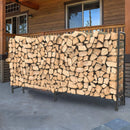 91.6” Metal Heavy Duty Firewood Log Rack Long Large Storage Holder Wood Stackers Garden Indoor