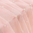 Wedding Pink Pearl Mesh Table Runner 10FT Sheer Voile Dining Table Decoration For Romantic Wedding Engagement Anniversary Party