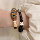 Neues süßes kleines schwarzes Katzenarmband für Frauen Männer Mode lustige Cartoon-Tierperlenarmband handgemachtes trendiges Mädchenschmuckgeschenk