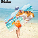 30*60inch Ultra-Soft Beach Towel with Summer Beach Fun Hamster Cocktail Towel