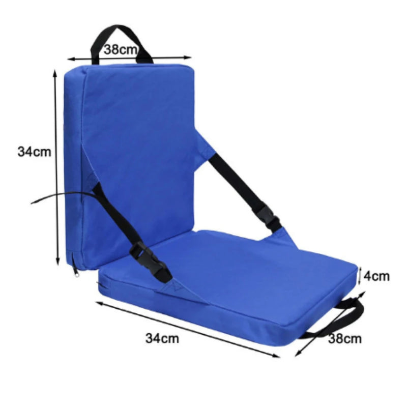 Portable  Pads Foldable Chair with Backrest Soft Sponge Cushion Back Chair for Stadium and Beach