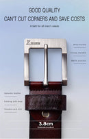 Leather Men's Belt Fashion Metal Alloy Pin Buckle Adult Luxury Brand Jeans Business Casual Waist Male Strap Brand