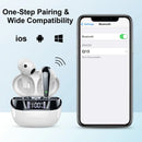 Wireless Earbuds, Bluetooth 5.3 Headphones In Ear with Dual Mic, 35H Wireless Earphones Sport with ENC Noise Canceling Mic.