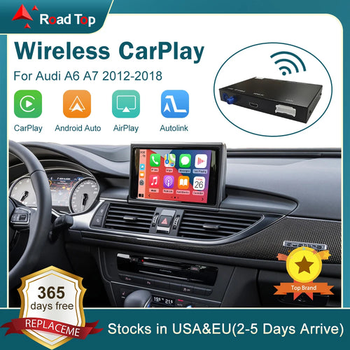 Kabellose CarPlay Android Auto Schnittstelle für Audi A6 A7 2012-2018, mit Mirror Link AirPlay Car Play Funktionen