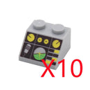 MOC City Building Blocks Character Accessories Mini Brick Audio Computer Brick Control Center Radar Keyboard Pattern Toy K037