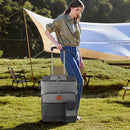 35L Collapsible Rolling Cooler Large Capacity Folding Picnic Trunk Leakproof Outdoor Moving Container for Beach Camping Travel