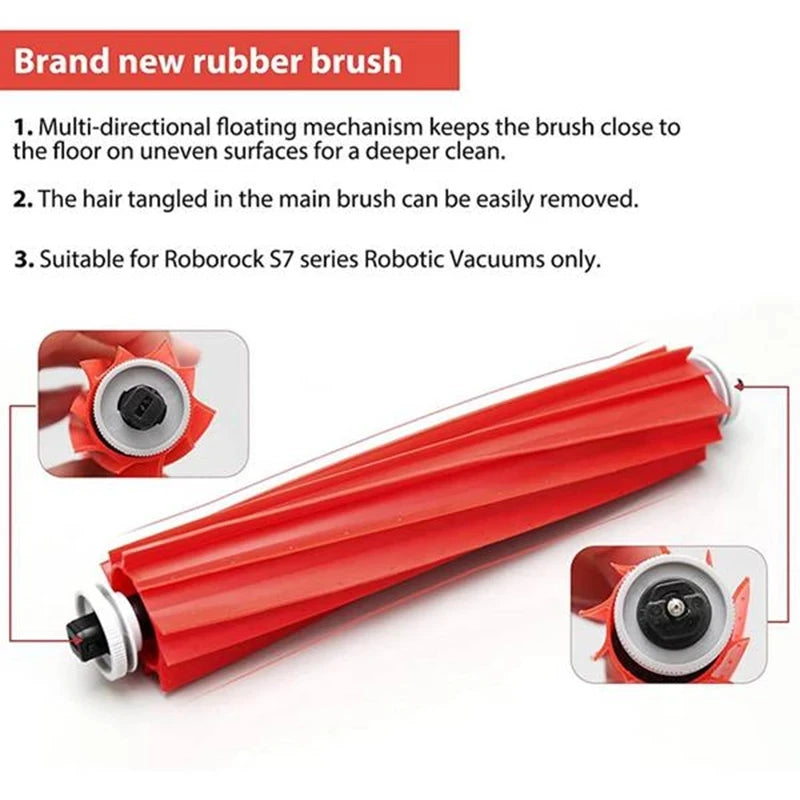 For Xiaomi Roborock S7 Main brush Accessories Robot Vacuum Cleaner T7S Plus G10 Floor Roller Brush Replacement clean Spare Parts