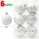 6cm Weihnachtsbaumkugel Bunte bemalte Kugeln Hängende Anhänger Ornamente Weihnachten Neujahr Party Heimdekoration Zubehör