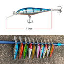 Hercules 10PCS Minnow Fishing Lure 11cm 10.5g Aritificial Wobblers Hard Plastic Baits Diving 2.5-4m Pesca Fish Wobbler Tackle