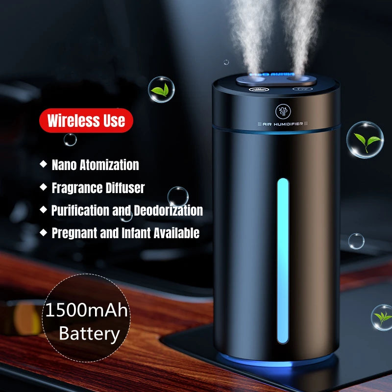 Car Aroma Diffuser Air Freshener Aromatherapy Humidifier Aluminum Alloy Electric Aromatic Oasis Automatic Spraying Home Room