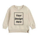Kids Baby Girl Boy Customized Sweatshirt Add Your Text Image Long Sleeve Cotton Fleece Toddler DIY Pullover Hoodie Tops Clothes
