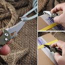Tragbares Klappmesser Express Paketmesser Geschenk Schlüsselanhänger Gezacktes Hakenmesser Outdoor Camping Handgepäck Überlebenswerkzeug Kartonöffner