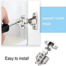 ZEXEF Stainless Steel Hydraulic Hinges Cabinet Door Spring Hinge Damper Buffer Quiet Closing Kitchen Cupboard Furniture Hardware