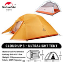 Naturehike Upgraded Cloud Up 3 Person Tent Outdoor Camping Tent Ultralight Waterproof Tent Free Standing Hiking Backpacking Tent