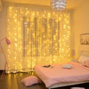 LED Curtain Icicle String Lights Christmas Fairy Lights Decoration 6m Remote Control USB Wedding Garland for Bedroom Party Home