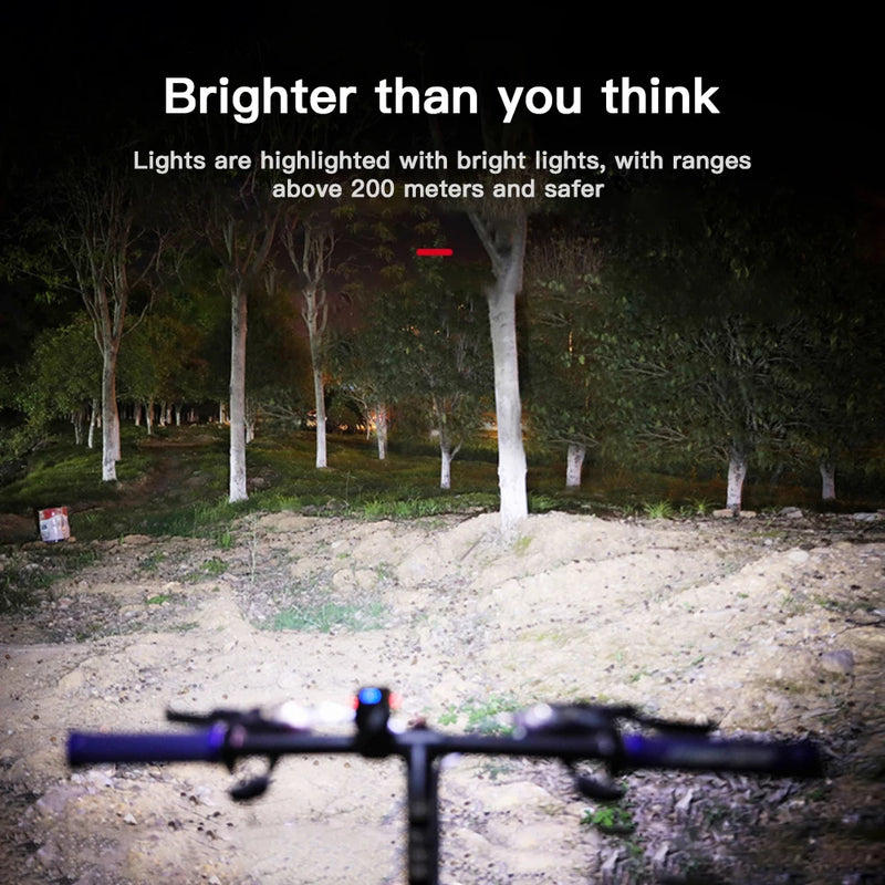 Bicycle LED Light 1000Lumen Front Light Bicycle MTB Bike Headlight Rechargeable Lamp Lanterna Bicicleta Cycling Flashlight Rear