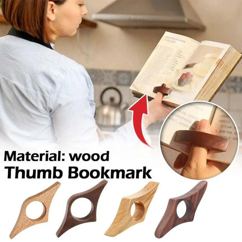 Wooden One Hand Reading For Office Book Lovers Thumb Bookmark Thumb Book Support Thumb Book Holder Book Page Holder