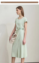 AMII Minimalist Summer Casual Dress for Women 2025 Solid Round Neck Sleeveless Dresses Lady Fashion Slim Straight Skirt 12512031