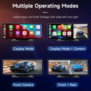 Universal 10.26 Inch 4K Dashcam Car DVR Video Player Wireless Carplay&Android Auto Car Monitor Multimedia GPS FM Rearview Camera