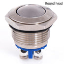 Metal Push Button Switch Waterproof Nickel Plated Brass Self-reset Momentary Locking Latching NO High/Flat Round 16mm IP67