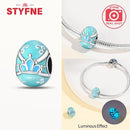 925 Silver Blue Star Easter Egg Charms Colorful Beads Fit Original Bracelets for Women Jewelry Party DIY Fine Gifts Accessories