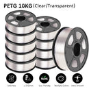 SUNLU 10KG 3D Filament PETG Filament 10kg 22 lbs 1.75mm 3D-Drucker-Filament Gute Säure- und Alkalibeständigkeit Hohe Transparenz