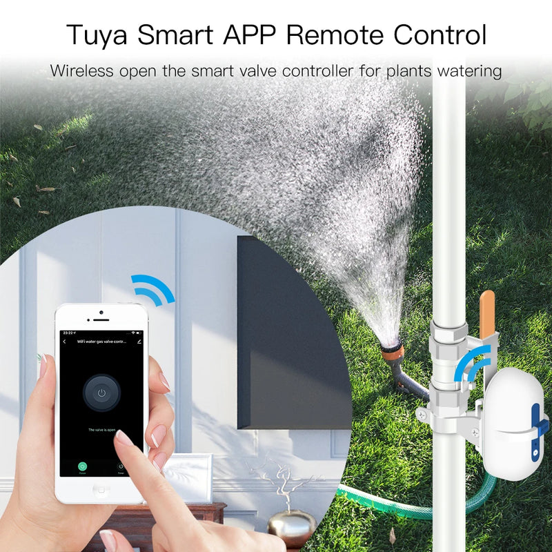 Tuya Smart WiFi/ZigBee Water Gas Pipeline Auto Shut OFF Valve Controller Smart Life APP Remote Control With Alexa Google Home