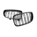 SAIQINGSP CAR Accessories TOOLS Front Grilles For BMW E81 E82 E87 E88 118i 128i 02007-2013 Gloss Black + Double Line