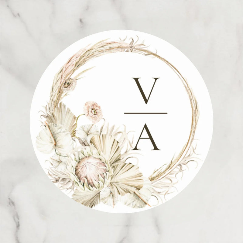 Customized wedding thank-you circular stickers, suitable for occasions such as weddings, birthdays, baptisms, and anniversaries.