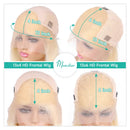 13x4 13x6 613 HD Blonde Bob Hair Wig Human Hair Lace Frontal Wig Brazilian Straight Bob Wig Lace Front Human Hair Wigs For Women